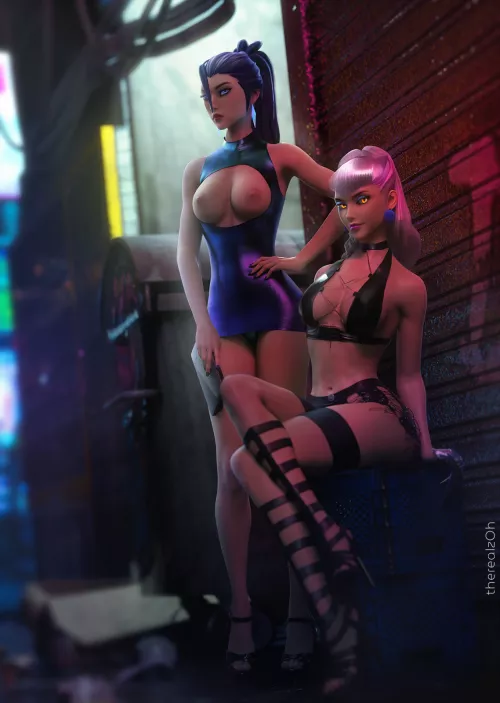 Working girls Kai'Sa and Evelynn (therealzOh) by BruhSoundEffect1