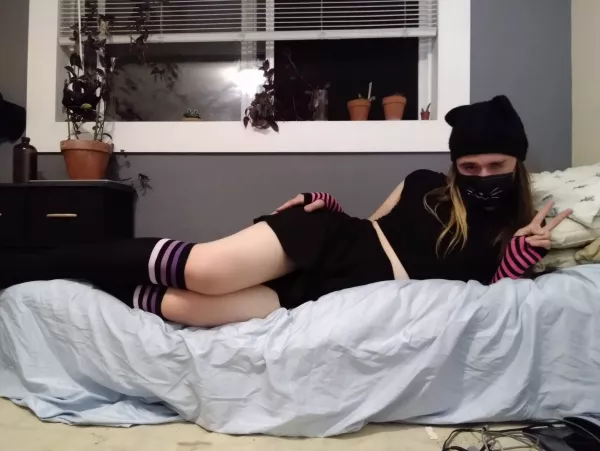 Working on the curves.... The squishy bed helps LOL by CatboyBiologist