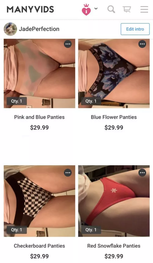 Worn panties from me - JadePerfection! Only on ManyVids!💚 by JadePerfection