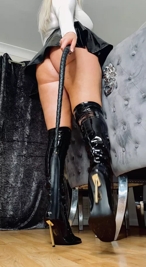 Worship from my heels upwards, don’t miss a spot or you’ll be punished by sparkly-and-savage