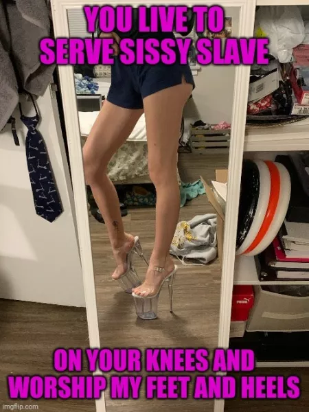 Worship her feet and heels Sissy Slave by IIUSRII