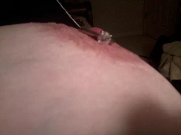 Would love someone to cum on my wife’s tit and wedding ring. by megapump3d