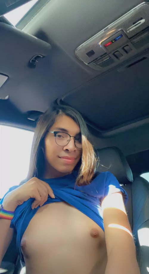 Would you play with my little boobs while we’re driving?🥺❤️ by M3Angeina