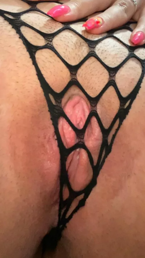 Would you play with my little pink pussy through my fishnet panties? by Helpimabrokebitch