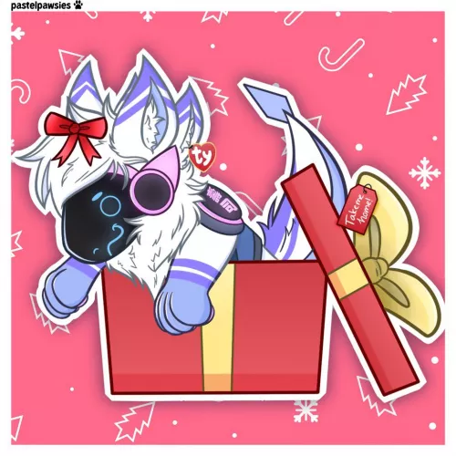 Would you take them home this Christmas season? ❤️🎄 (art by me, @pastelpawsies) by kiji_uwu