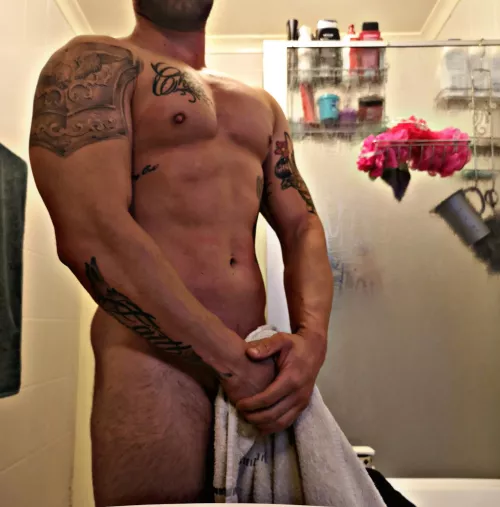 Would you want me to drop the towel ladies then... (M) by FitandtattedDad