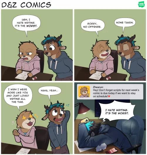 “Writers love writing” by 2dashyy