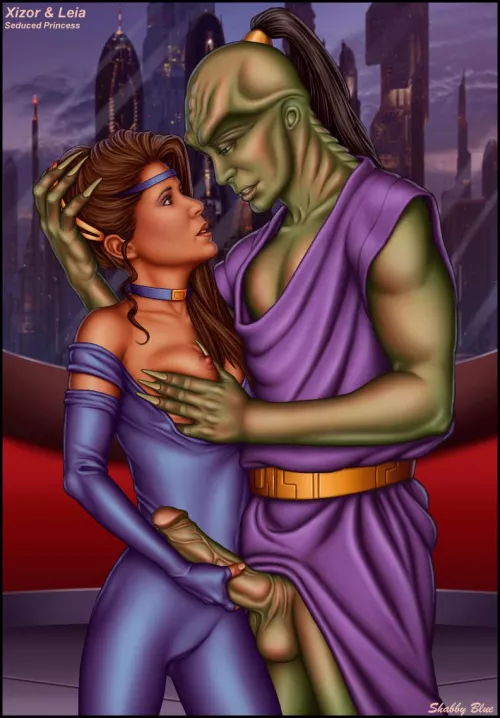 Xizor and Leia (Shabby Blue) by boredbroski