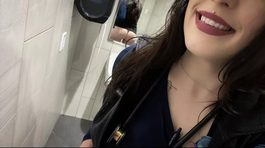 Yank my scrubs down, bend me over, and make me your fuckdoll… 😇 by korethekitty