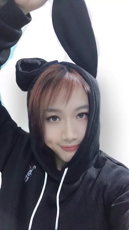 Yea, bunny ear hoodie 🐰 by xtubesaya