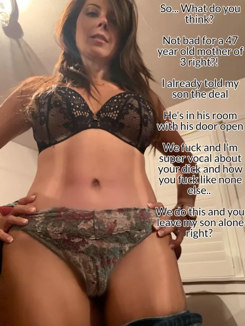 Yeah.. About that.. It's an ongoing deal.. It needs to happen every night otherwise I can r guarantee your sons safety by 2accountsbanned1996