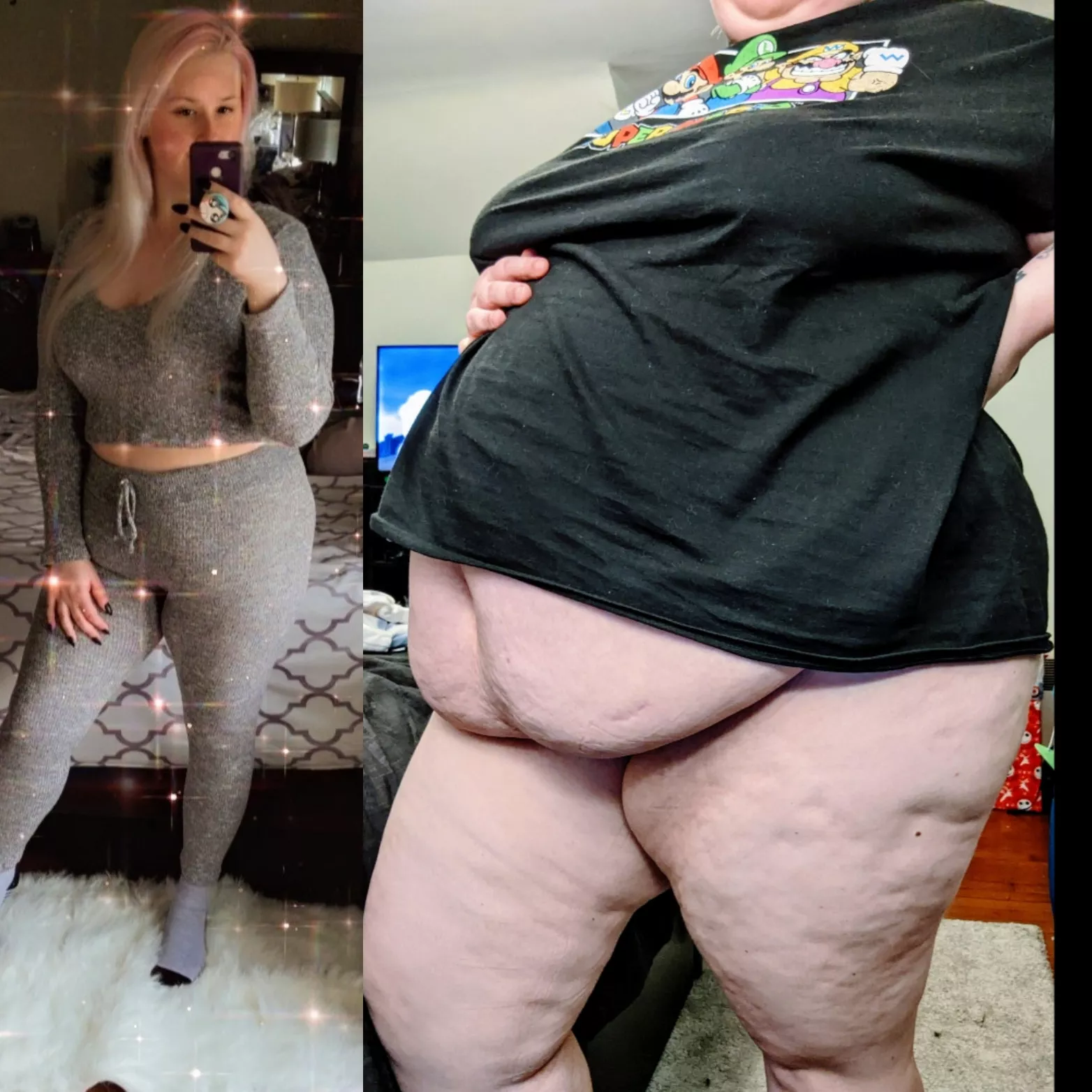 Year and a half of being fattened up 🐷 posted by InfamousCupcake