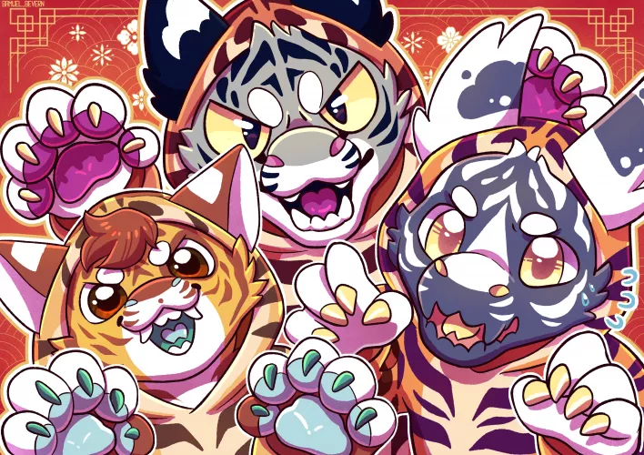 🐯Year of the tiger🐯 Gimme your biggest rawr!! (art by me @SevernSamuel on twitter) by S-Severn