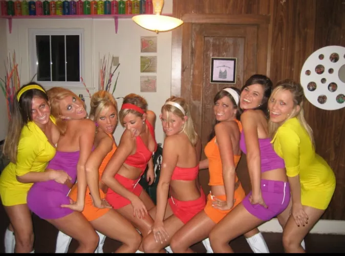 Yellow orange purple red duo's by Chaturbater1