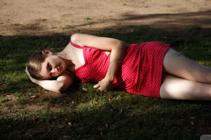 Yellow polka dot sundress by frigginhumidity