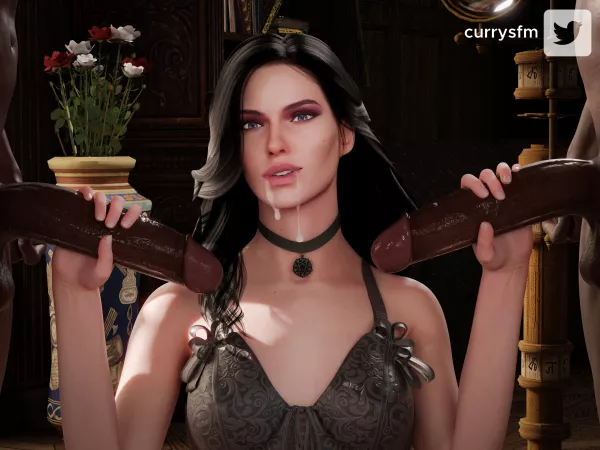 Yennefer satisfying her hunger (currysfm) by Kuro-Oji