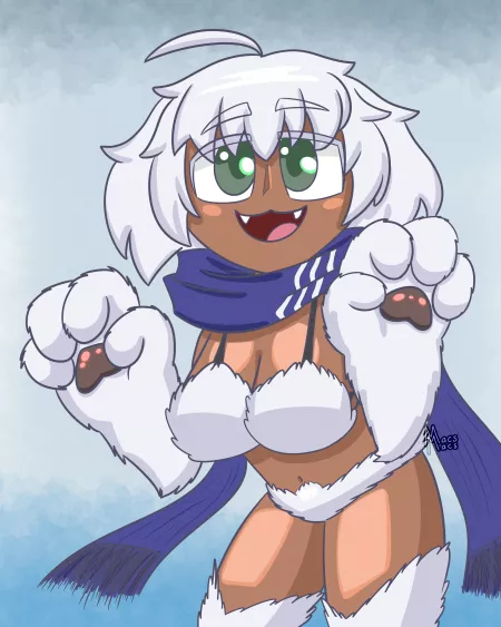 Yeti! (Monster Girl Encyclopedia, OC) by littlemacsmacs