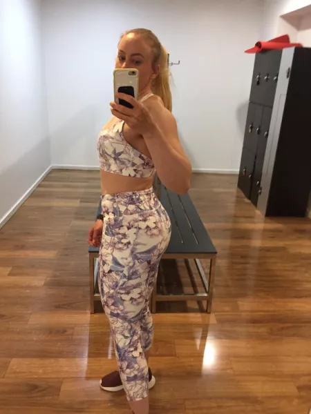 Yoga selfie by MuscleBarbieMichelle