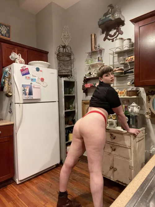 You came into the kitchen for a snack but all you found was me by vintage_vogue