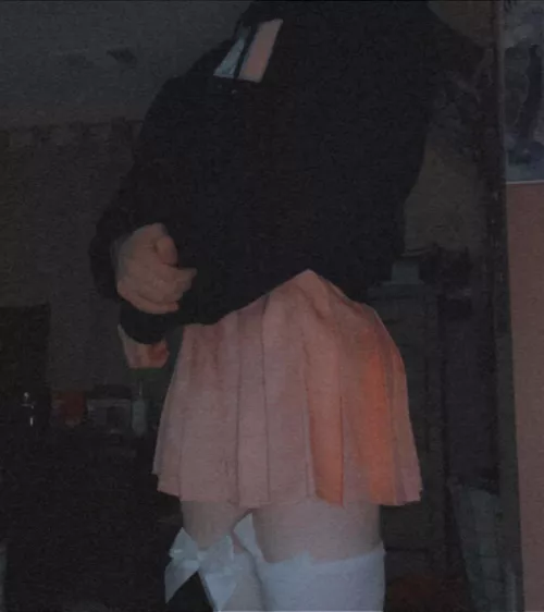 You can see my butt pushing out my skirt😗 by No_Bumblebee_2356