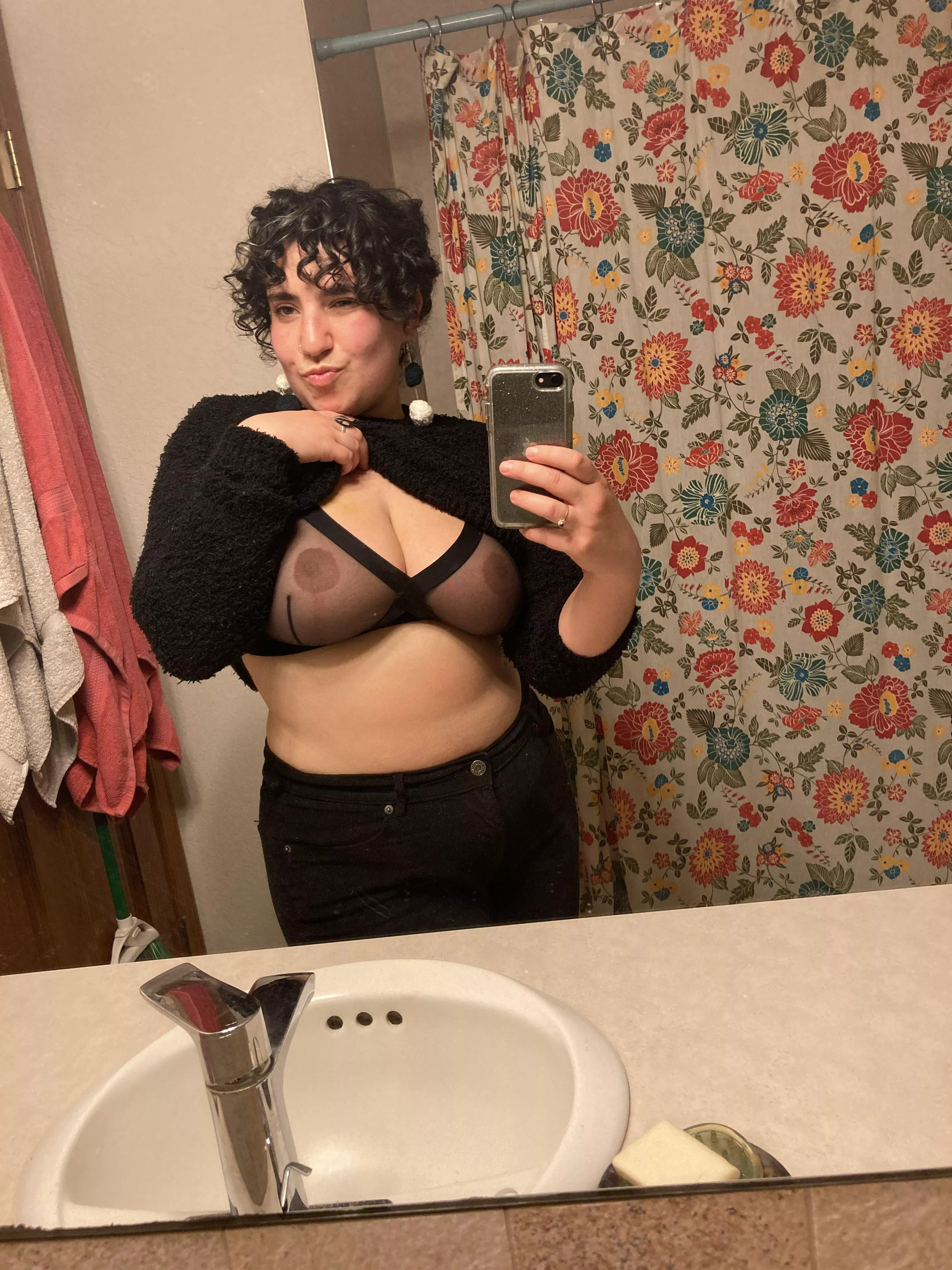 You can sneak under this sweater if you want ;) posted by QueenOfThiccville