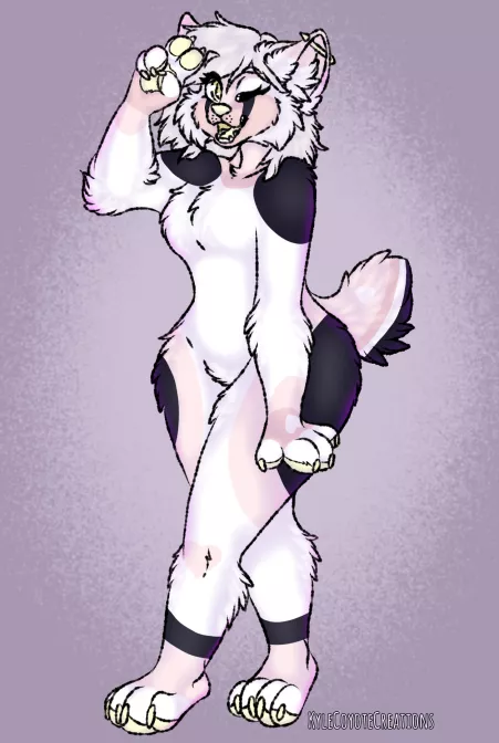 You caught this cutie mid peace sign! She says hello ( ꈍᴗꈍ) commissions open! by clarebear_draws1349