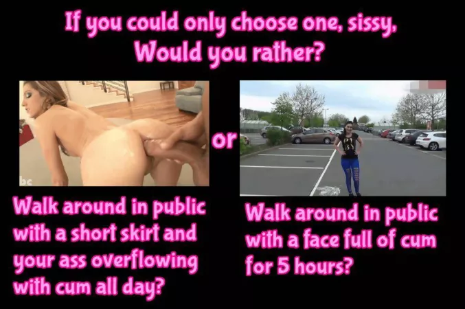 You choose sissy:) by funfactlearning