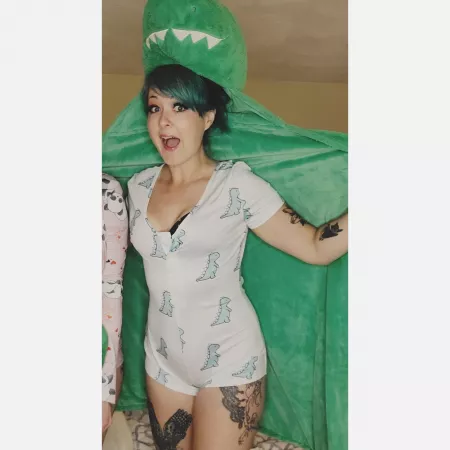 You encounter this ferocious beast in the woods- what do you do?? 🦖🦖🦖 by gothic_popsicle