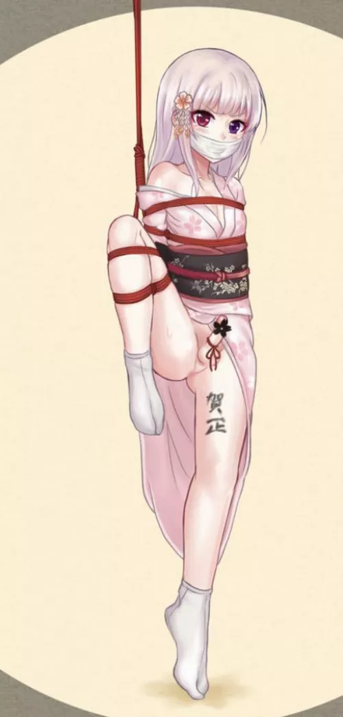 You go home and find femboi all tied up like this what do you do by AlieninaTuxedo97