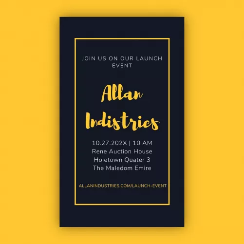 You have been Invited to Allan Industries' largest launch event. Today we will be launching our revolutionary new product, the name of which has not been revealed to the public. (rp with u/FunRpGirl) by alt_acc_4porn