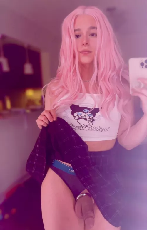 you hit on me at the bar by saying: “trick or treat,” so I lift my skirt, flash you this cute thing n reply: “both, bb.” …what happens next? c; by minny_bunny