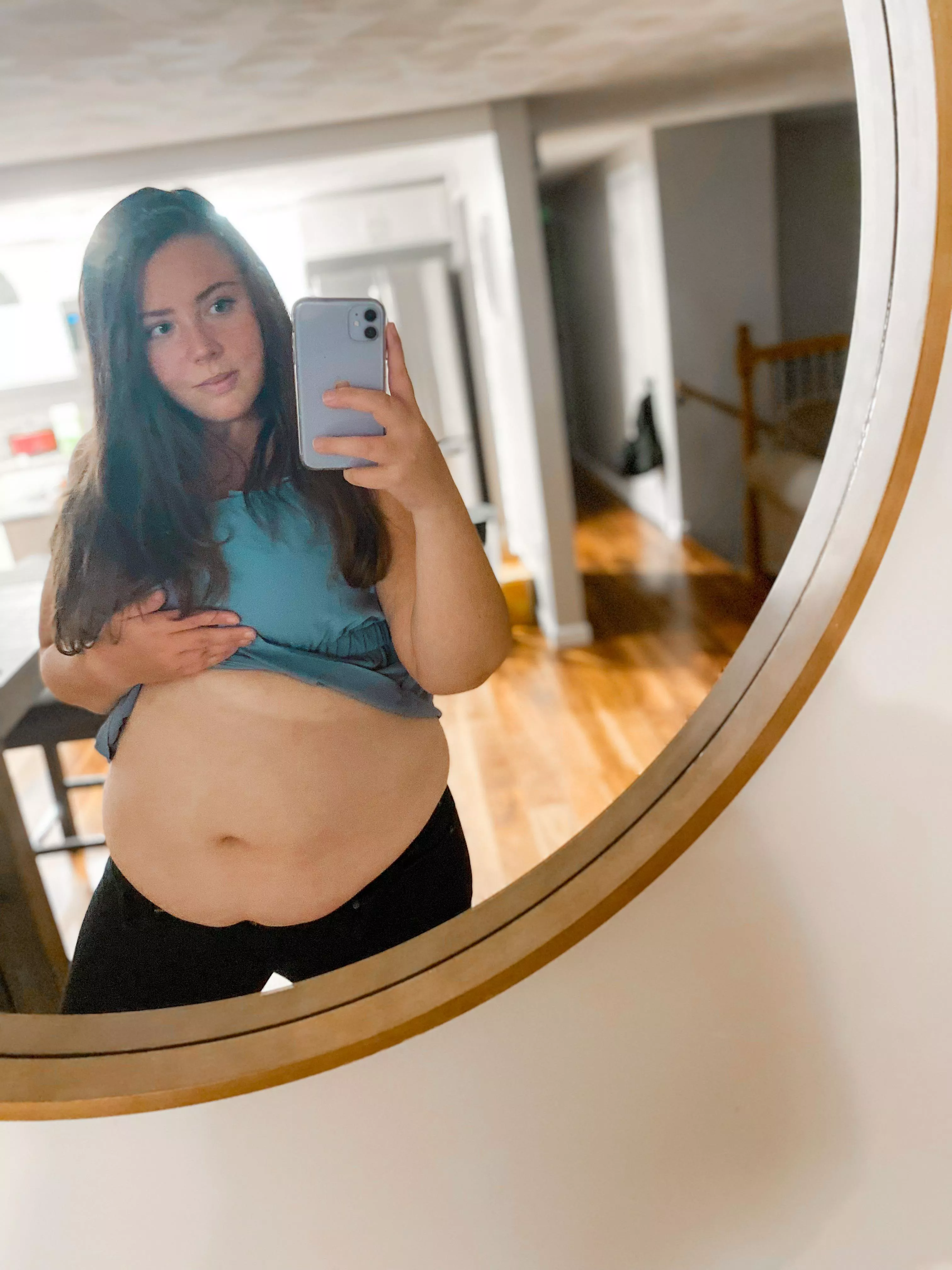 You know I’m stuffed when my belly button emerges from its roll 😅 posted by cjccannot