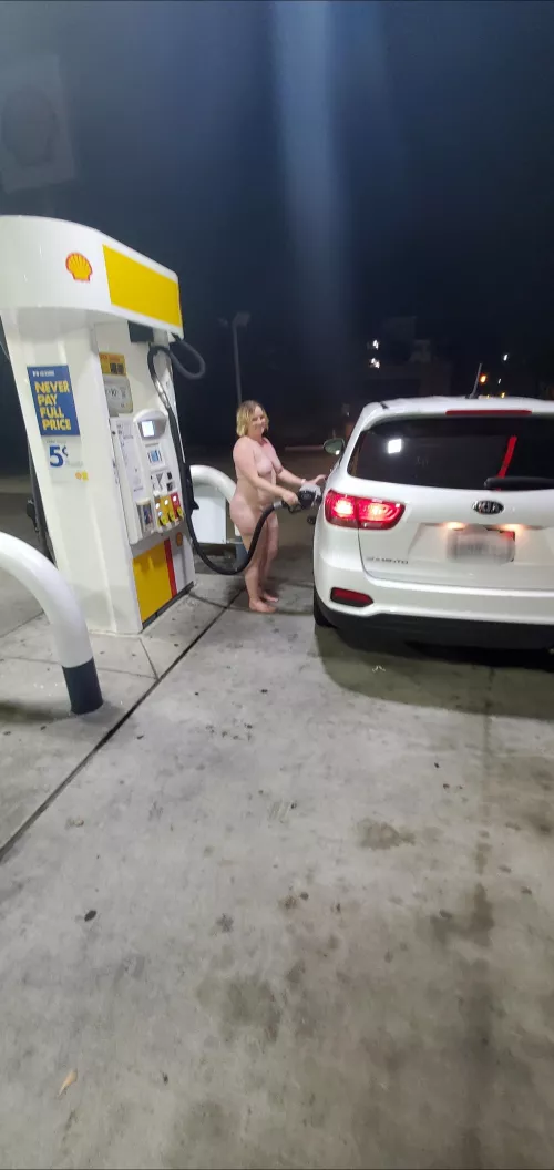 You liked me flashing in public yesterday... hopefully you'll enjoy me getting gas today. ❤️ by DrByNight