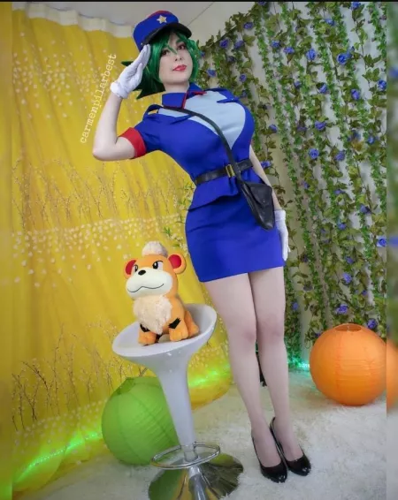 You look cute and harmless. Let's have a pokemon battle, pokemon officer Jenny cosplay by Carmenpilar best by Femtogriffithh
