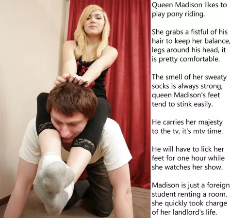 You love to play pony for your queen by PleaseSendMeFeetPics