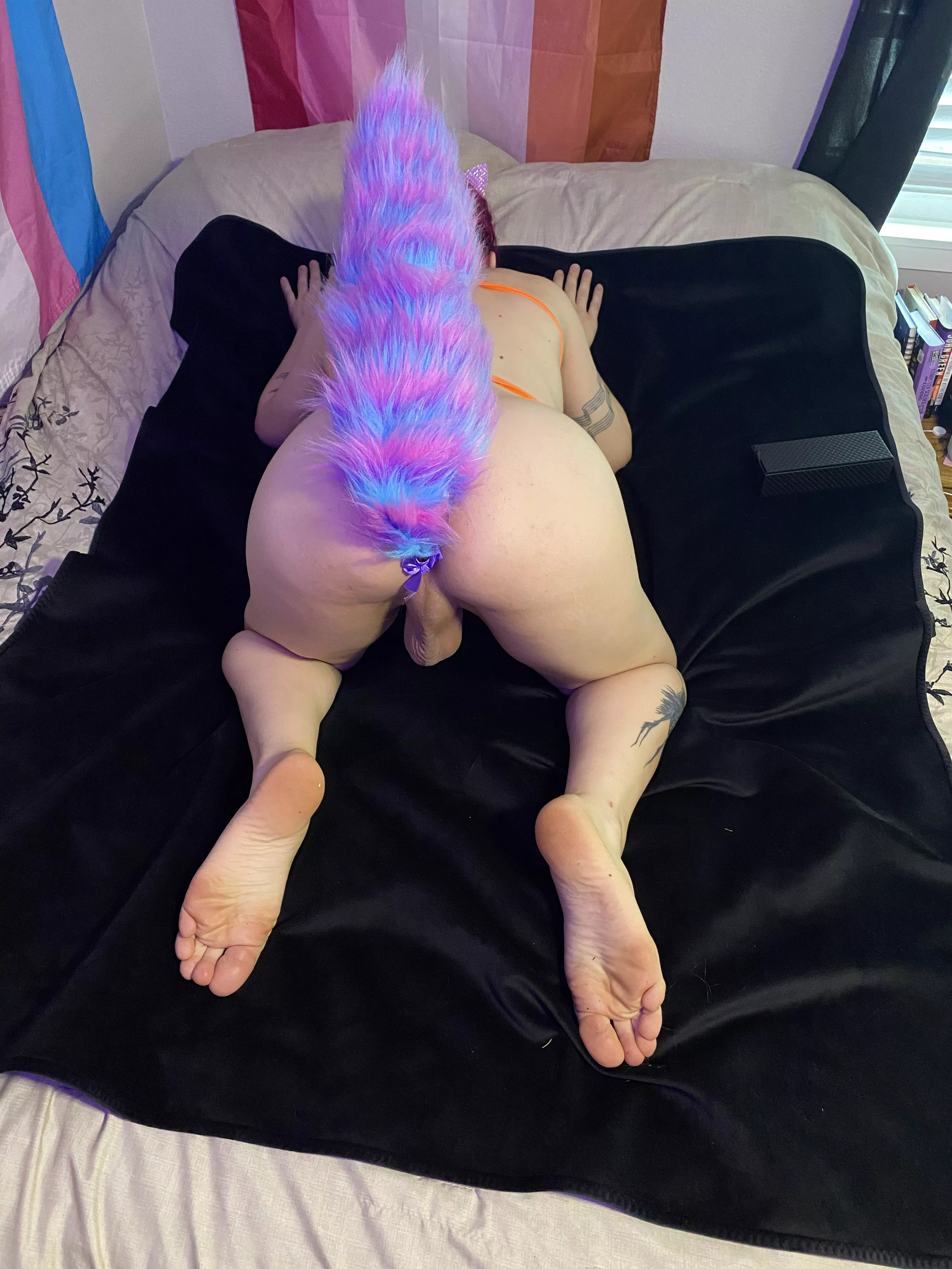 You walk in and find me like this. I look back at you and bite my lip and arch my back for you. 😘 posted by kinkymira