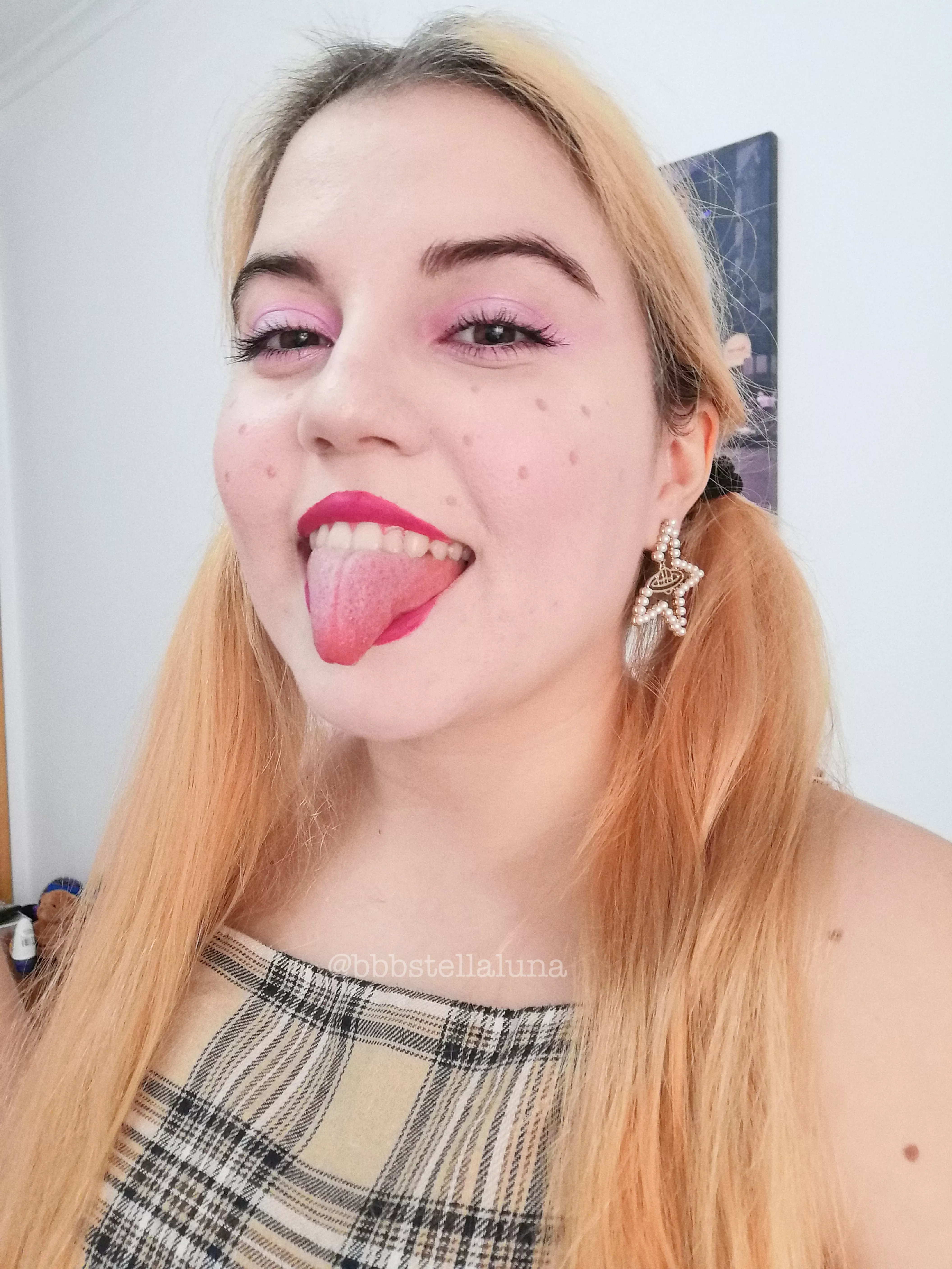 You'll always see me with my tongue out! posted by bbbstellaluna