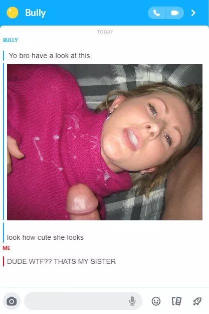 Your bully messaged you on snapchat... posted by Vince3122