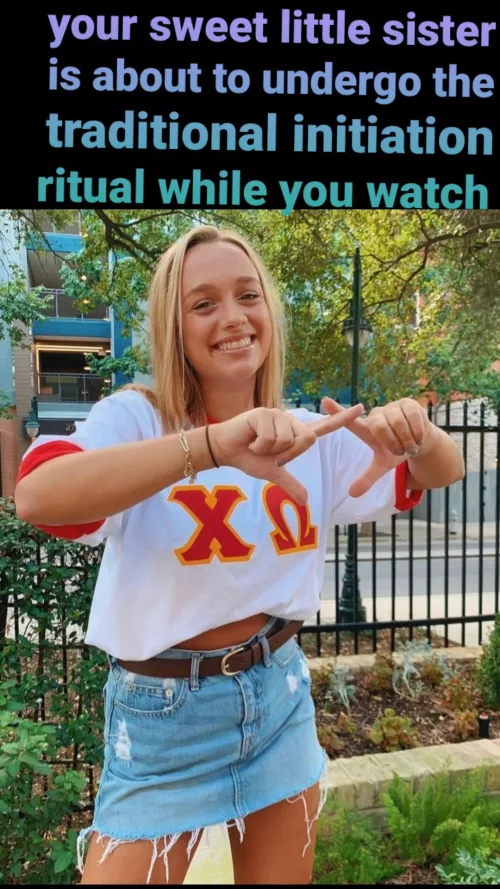 Your dick gets hard in anticipation of watching your sister be initiated...hard 😈 by trakeee3