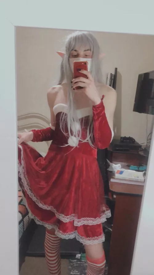 Your femboy elf is here to wish you a Merry Christmas 🎄 🥰 by Femboy_alma