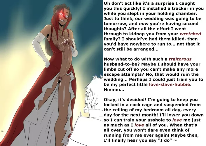 Your fiance doesn't like second thoughts [yandere] [bondage] [art by pervyguts] by r4pewistle