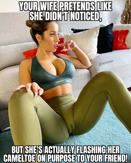 Your friend can't help but stare between her legs! by masterpas2