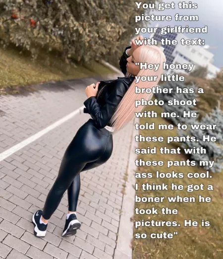 Your girlfriend likes it when your little brother is hot for her. She poses extra suggestive for him. by MrCraYzie