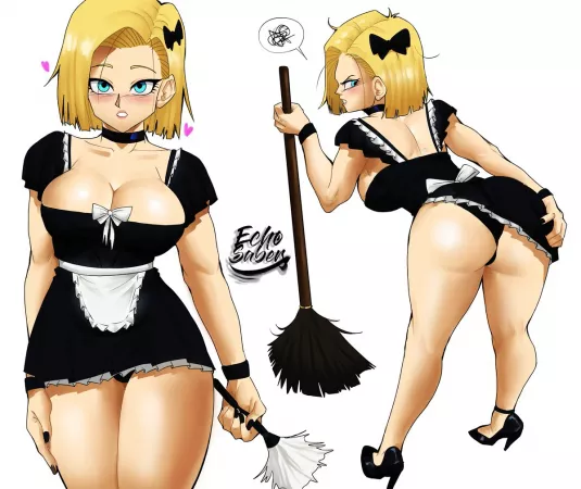 Your new Maid Android 18 (Echo Saber) [Dragon Ball] by ImTriggled
