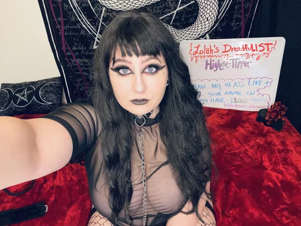 Your thick goth gf is online and my lush is in my cute goth pussy! 😈🦇💦 link is in comments by LolahDreadful