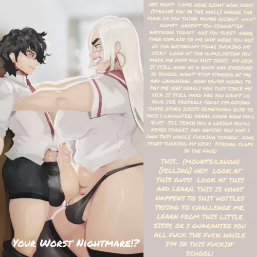 Your Worst NIGHTMARE! Or...maybe not. [Non-con][Futa On MALE][Futadom][Exhibitionism] [Futa Bully ] Artist: donaught by DarkStar1926