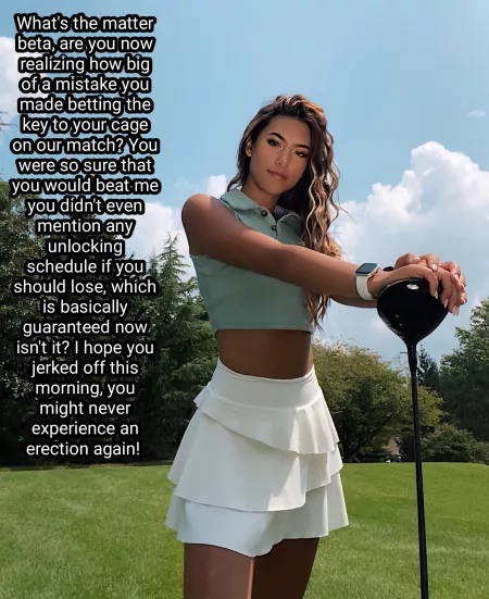 You're her new chaste cuck caddy by Capcuck420