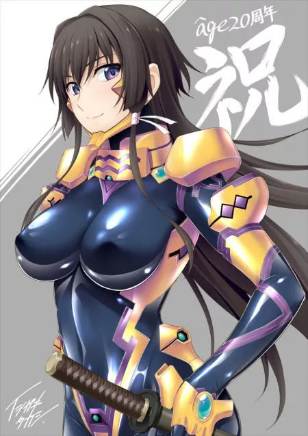 Yui At The Ready (Ishigaki Takashi) [Muvluv] by sequence_string