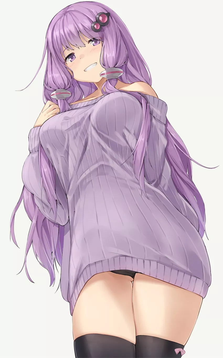 Yukari's sexy black panties posted by Henthigh_Senpai