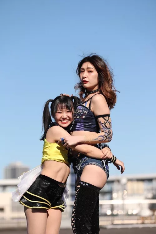 Yuki Kamifuku (Kamiyu) and Suzume Joshi Wrestlers from Japan. by FadedBush